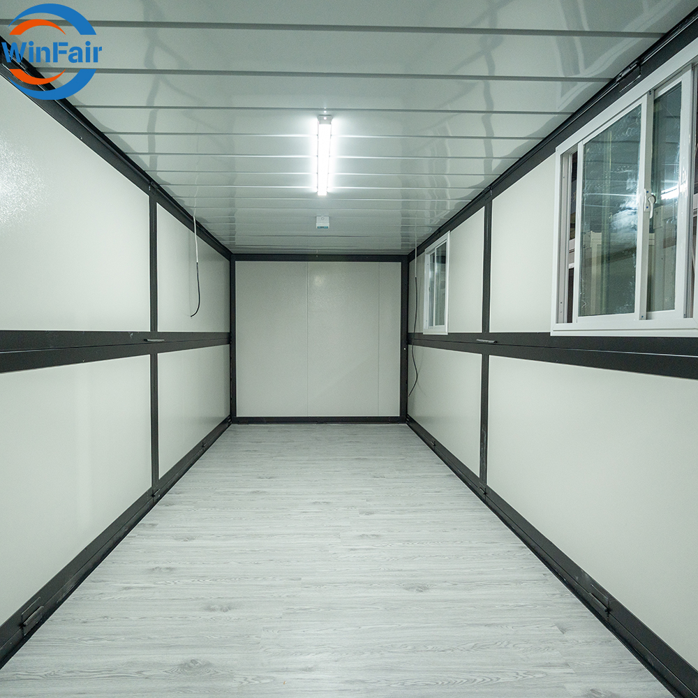WinFair Georgia 20Ft Portable Cheapest Prefab Villa Modular Glass Tiny Container House With Glass Wall Foldable Mobile Home