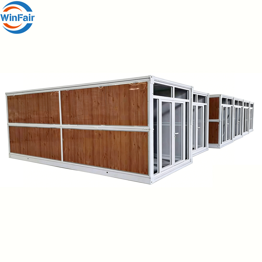 WinFair Qatar Low Price Portable Earthquake Proof Prefab Folding Prefabricated Container Houses Luxury 20Ft Modern Modular Home