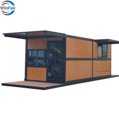 WinFair Low Cost Modern Steel Casa Prefabbricata Folding House Uruguay Prefab Mobile Container House With Terrace Modular 20Ft