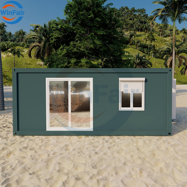 WinFair Terrace Cheap Folding Modern Prefabricated Prefab Modular 20Ft Mobile Villa Container Home House in Kerala Granny Flat