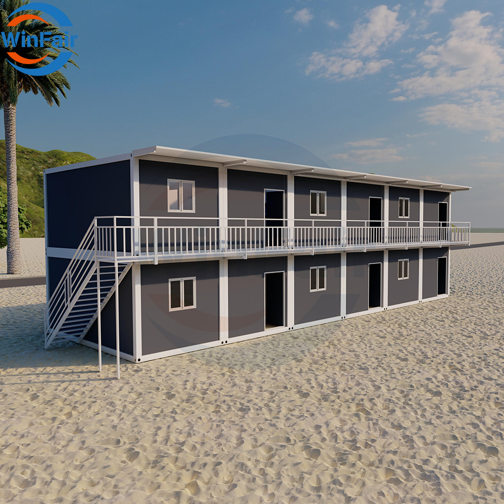WinFair 2 Storey Prefabricated Philippines Prefab Terraced Container House Steel Frame Custom 2025-Chinese-Prefab-Houses