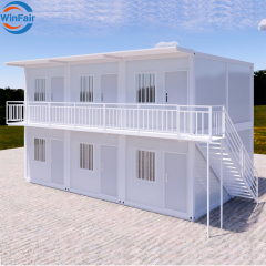 WinFair Cheap Prefab Double Decker Container House Modular-Export-Tiny-House Quick LCL Modern Warehouse & Hospital Use