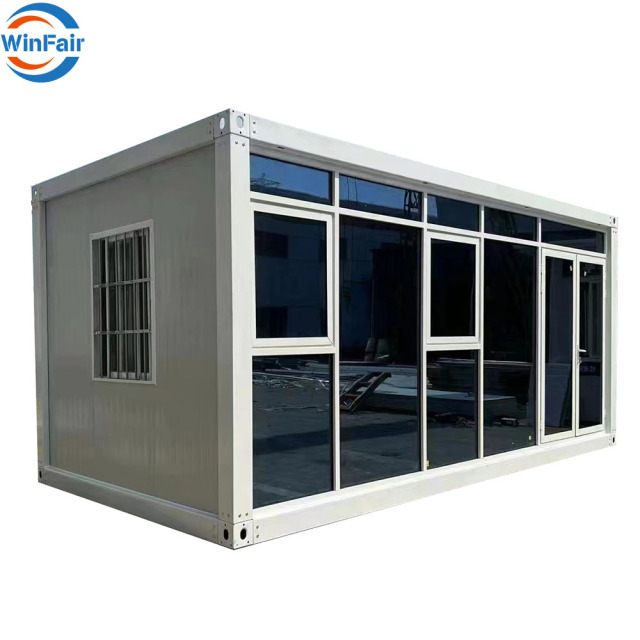 WinFair Cheap 20Ft Mobile Modular Granny Flat Portable Luxury Prefabricated Detachable-Container-House Prefab With Glass Walls