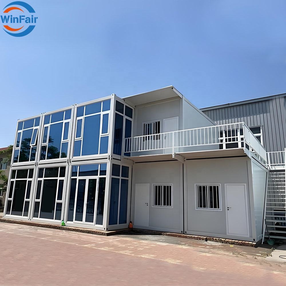 WinFair Cheap Prefab Athroom Cabin Assemble Portable Home Prefab Houses 2 3 Bedrooms Luxury Ready Made House Container Room