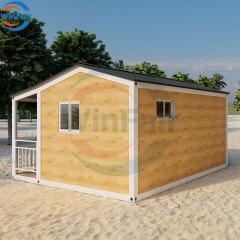WinFair Bungalow Low Cost Steel Frame House Triangle Roof Hurricane Resistant Prefab Modular Export Tiny House Container House