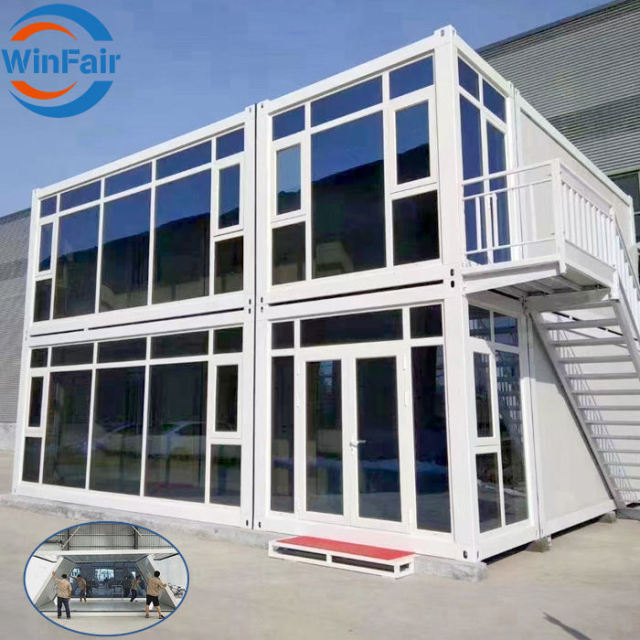 WinFair Custom Competitive Price Mobile 20Ft Folding Foldable Prefab Homes Steel Sandwich Panel Container House Modular for Sale