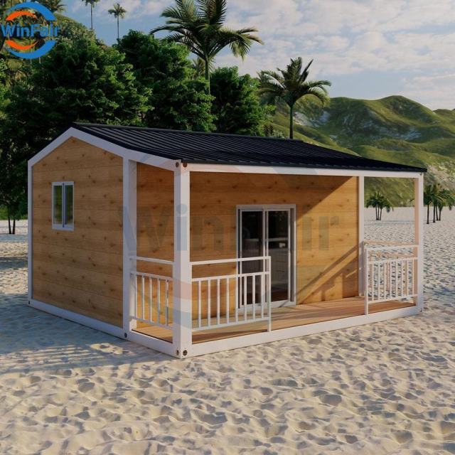 WinFair Hurricane-Proof-Prefab-Houses Philippines Prefabricated Triangle Roof Export Prefab Homes Garden Container House
