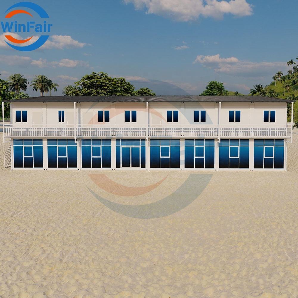 WinFair Thailand Modular Homes/Prefabricated Two Story Steel Frame Sandwich Panel Prefab Container House Villa Mansion Container