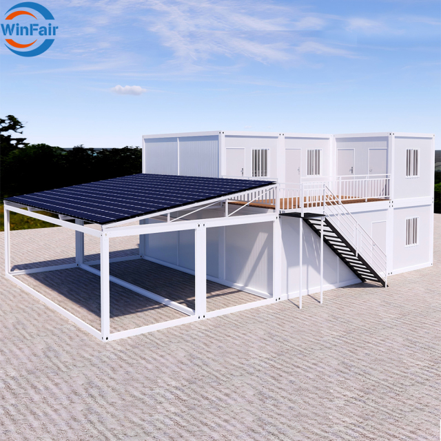 WinFair Custom Luxury 2 Story Tiny Small Module House Prefab Prefabricated Container Homes Modern House Villa 20Ft With Bathroom
