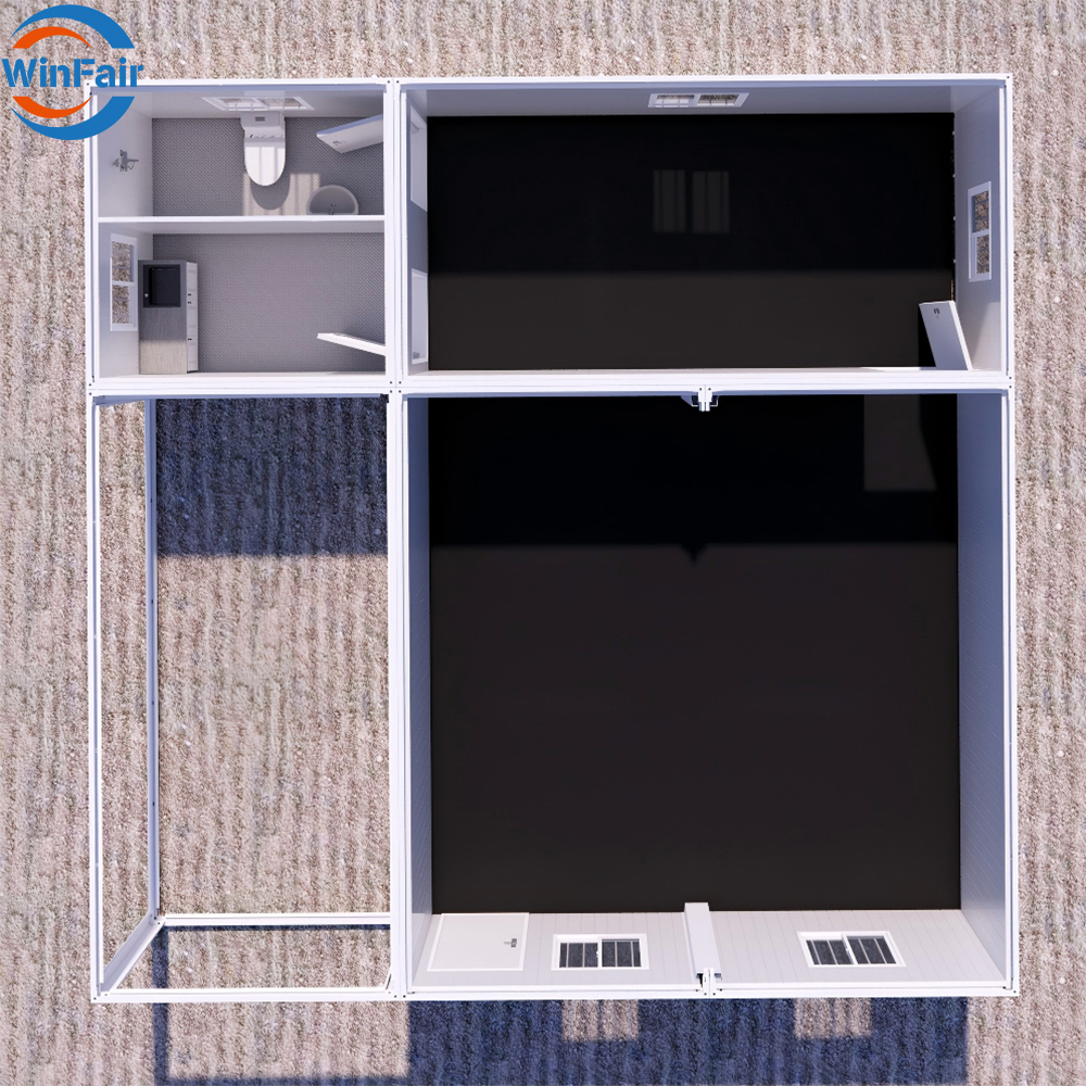 WinFair Custom Luxury 2 Story Tiny Small Module House Prefab Prefabricated Container Homes Modern House Villa 20Ft With Bathroom