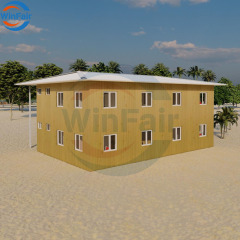 WinFair Competitive Price a Frame 2 Story House Prefabricated Slope Duplex Prefab Detachable Container House in Italy Low Cost