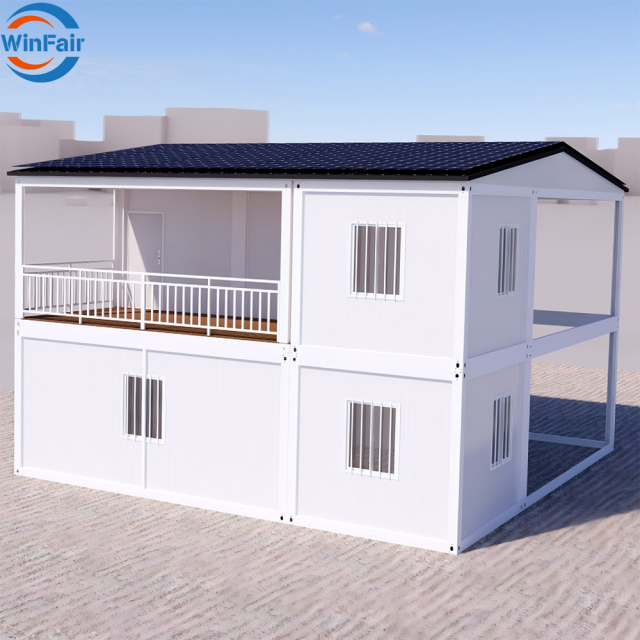 WinFair Custom Luxury 2 Story Tiny Small Module House Prefab Prefabricated Container Homes Modern House Villa 20Ft With Bathroom