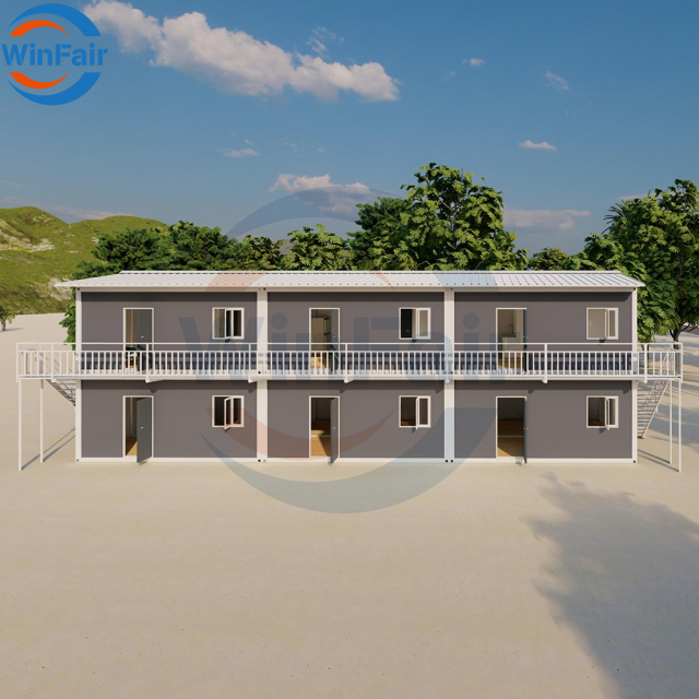 WinFair Portable Mobile 2-Story Modern Prefab Villa Detachable Container Houses Bedroom Waterproof Hurricane-Proof Features Made
