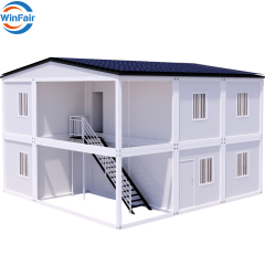 WinFair Bangladesh Mobile Prefab Modular Prefabricated Module 2-Story Container House Homes With Kitchen and Bathroom on Terrace