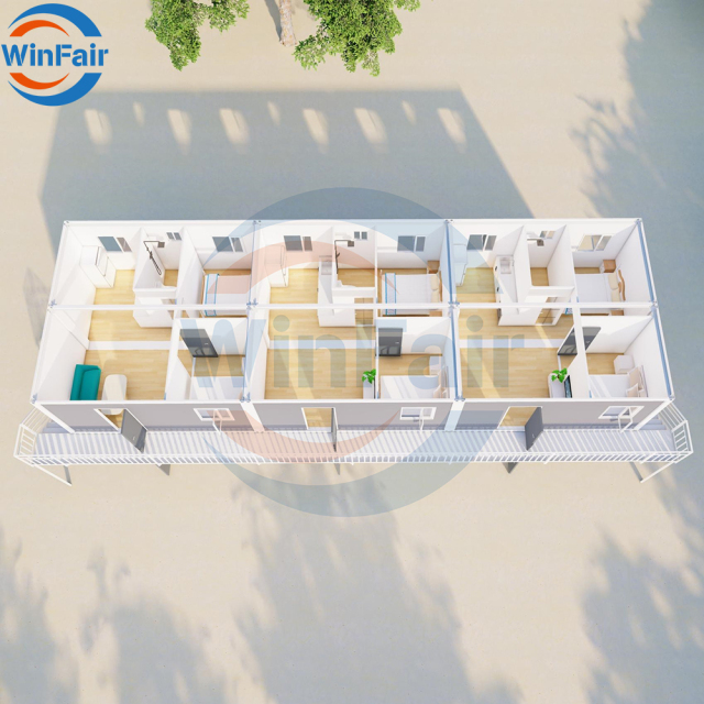 WinFair Sandwich Panel Prefabricated Prefab Module House 2 Story Villa Detachable Modular Container Home House With Toilet Bali