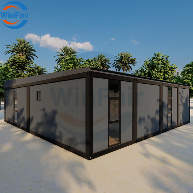WinFair Luxury Flat Pack Granny House Apartment Casas Prefrafricadas Para Hotel Container Home Modular House 40Ft New Villas