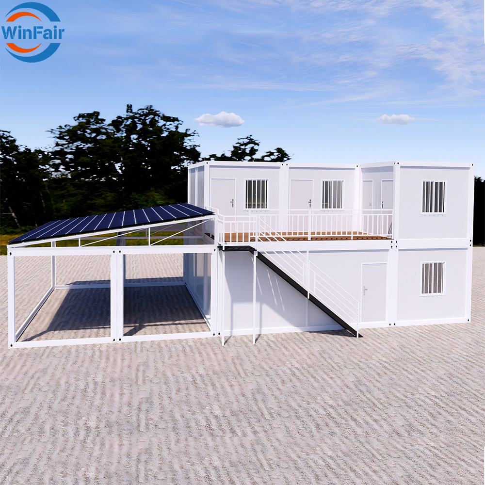 WinFair Custom Luxury 2 Story Tiny Small Module House Prefab Prefabricated Container Homes Modern House Villa 20Ft With Bathroom