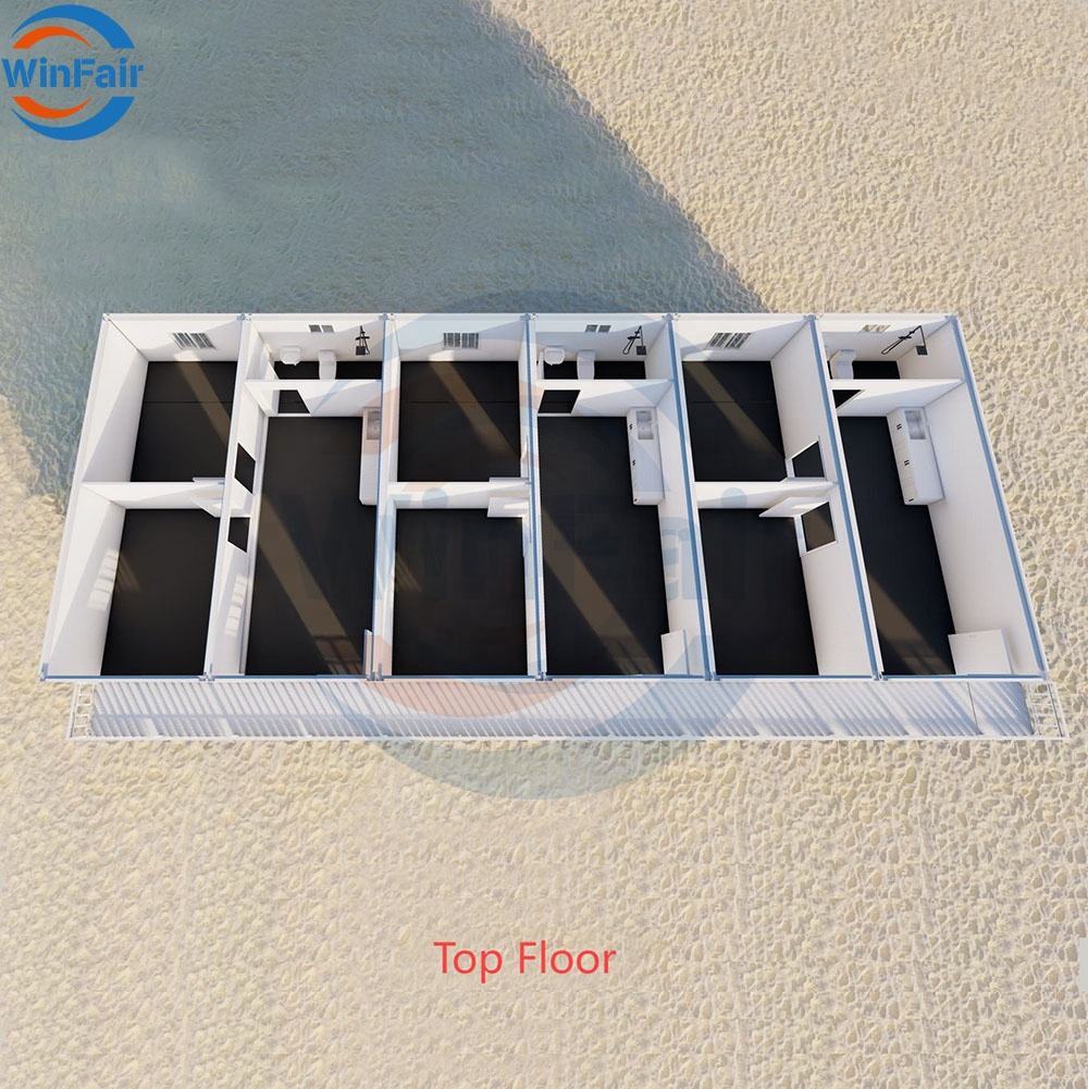 WinFair China Pitched Roof Modular Prefabricated Two Floor Detachable Container Mobile House With Luxury Prefab Villa Greece