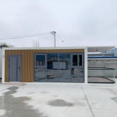 WinFair Modular Beach House Prefab Granny Flats Container Glass Wall Algeria Assembling Steel Container House With Terrace