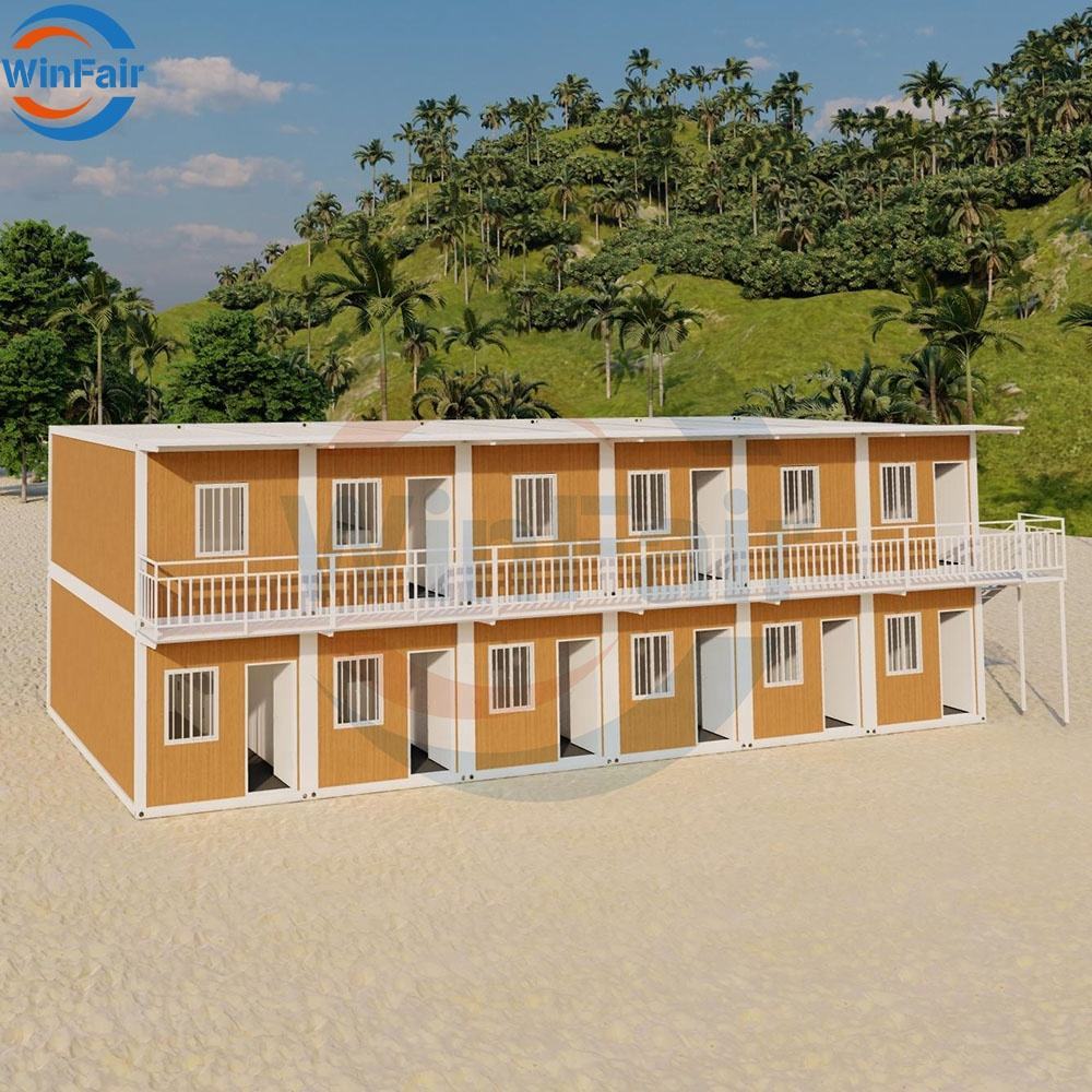 WinFair Prefab Container House 2 Two Storey Story Prefabricated Modular Tiny Container Mobile Module Home House for Sale