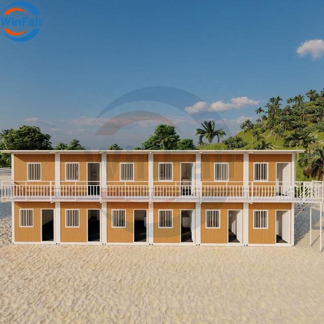 WinFair Prefab Container House 2 Two Storey Story Prefabricated Modular Tiny Container Mobile Module Home House for Sale