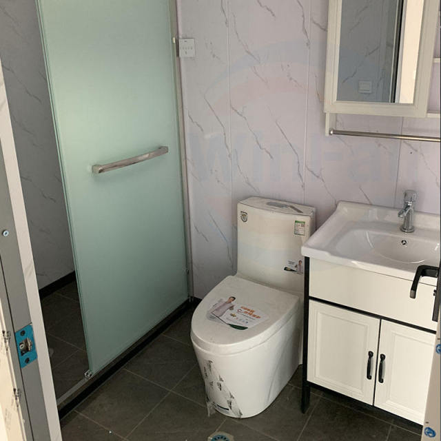 WinFair Modular Beach House Prefab Granny Flats Container Glass Wall Algeria Assembling Steel Container House With Terrace