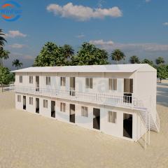 WinFair China Pitched Roof Modular Prefabricated Two Floor Detachable Container Mobile House With Luxury Prefab Villa Greece