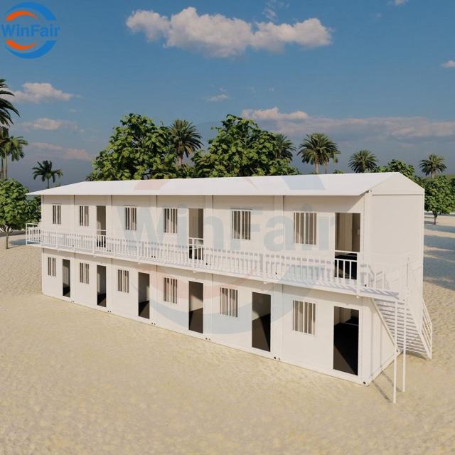 WinFair China Pitched Roof Modular Prefabricated Two Floor Detachable Container Mobile House With Luxury Prefab Villa Greece