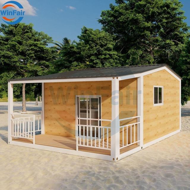 WinFair Granny Flat Triangle Roof Dismountable Prefab Prefabricated Puerto Rico Tinny Container House Modern for Hurricane