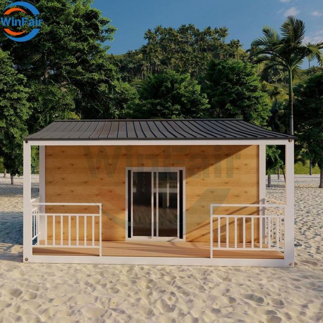 WinFair Granny Flat Triangle Roof Dismountable Prefab Prefabricated Puerto Rico Tinny Container House Modern for Hurricane