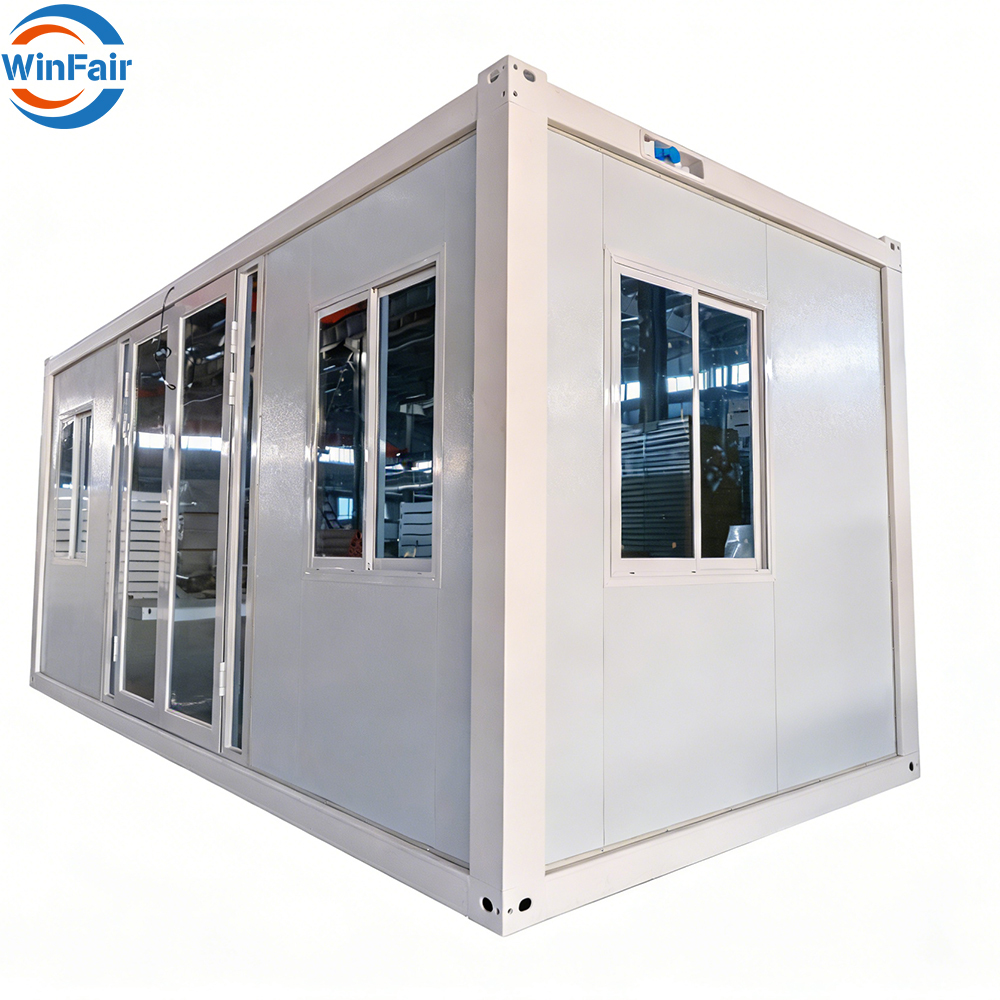WinFair Best Price Namibia One Room Prefab 20Ft-Mobile-House Modular Homes Container Offices House Folding Villa China