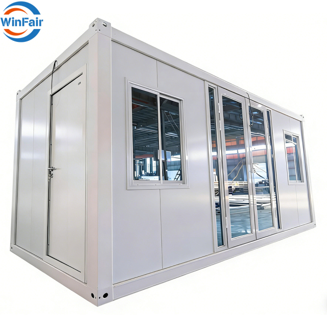 WinFair Best Price Namibia One Room Prefab 20Ft-Mobile-House Modular Homes Container Offices House Folding Villa China