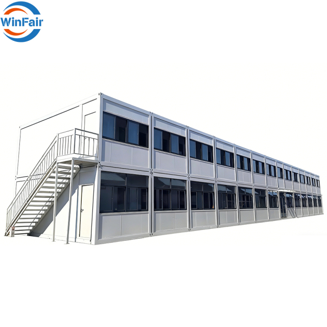 WinFair Slovenia Portable Foldable Two Story Container House for Office China Prefab Modular Folding Living Tiny Mobile Home
