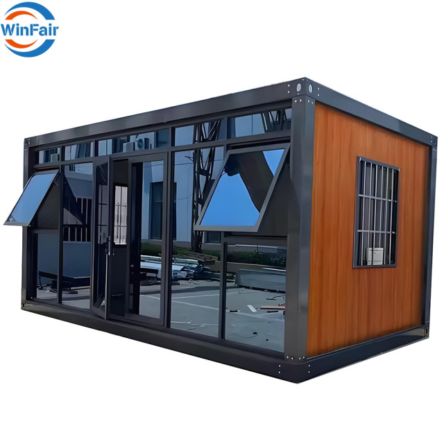 WinFair 20 Foot Modular Prefabricated Glass Room Garden House Jordan Container Cheap Easy Assemble Prefab Homes Houses Poland