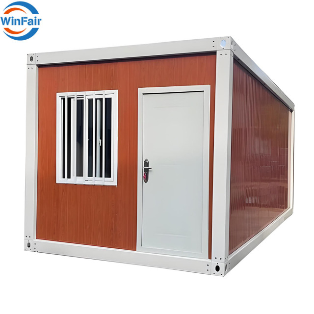 WinFair Zambia Low Cost Detachable Container Prefabricados Module Prefab Tiny Container Houses Home Modern Brown 40Ft for Sale