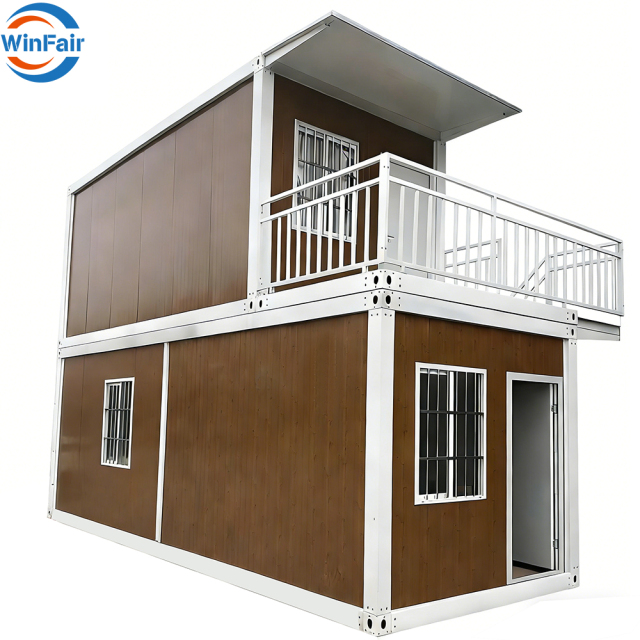 WinFair Hobbit Luxury House Detachable Prefab Modular Beach Container Mobile House For Homes Under 50K 2 Story With Toilet