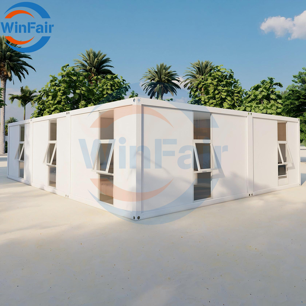 WinFair Mobile Two Floors Prefabricated Modular Villa Container 40Ft Portable Prefab House Modern In South Africa Luxury