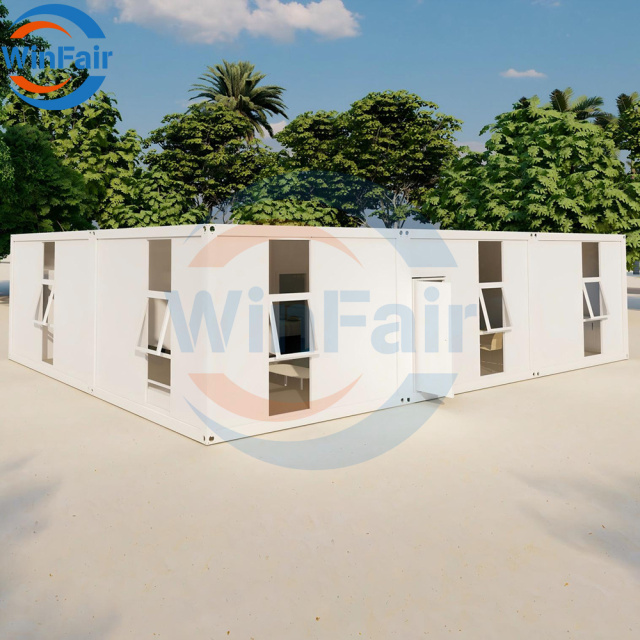 WinFair Mobile Two Floors Prefabricated Modular Villa Container 40Ft Portable Prefab House Modern In South Africa Luxury