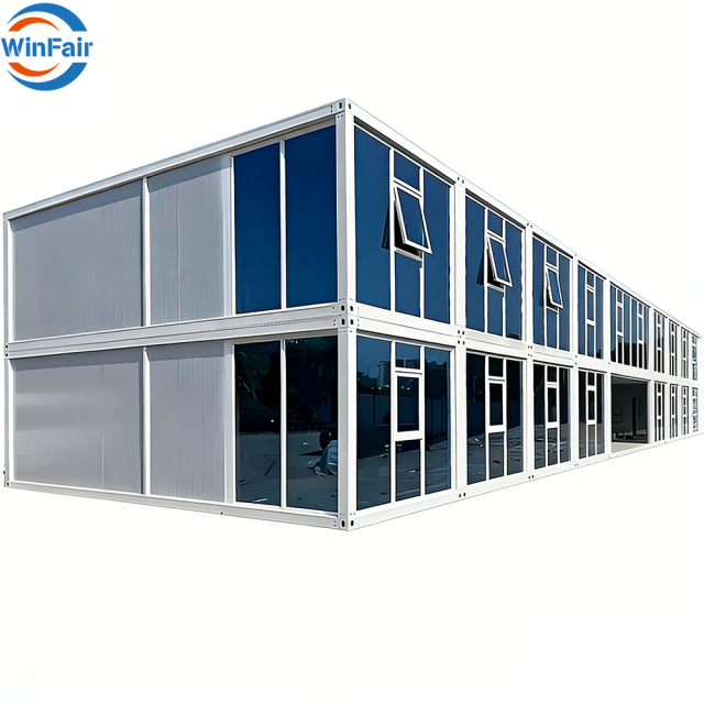 WinFair Portable Prefabricated Steel Frame Sandwich Panel Prefab House Sleeping Container House Two Story Modern Villa for Hotel