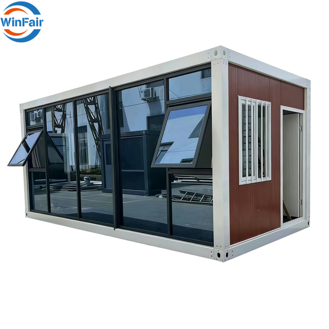 WinFair Wholesale Price Detachable Scandinavian Style Prefab Mobile Glass Container House Modern Modular Prefabricated Home