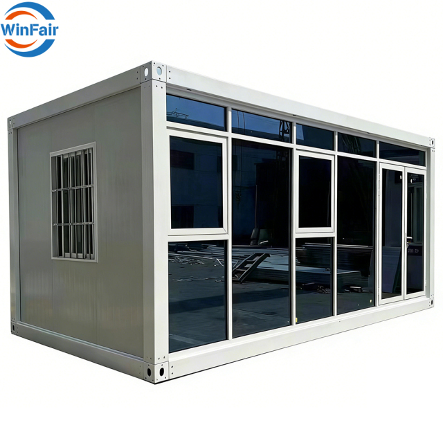 WinFair Wholesale Competitive Price Paraguay One Bedroom Prefab Modular Glass Tiny Houses With Bathroom Mobile Home Low Cost
