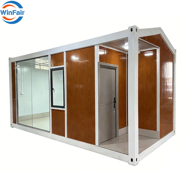 WinFair Oem Low Price 20Ft Portable Prefabricated House Triangle Roof Modular Tiny Prefab Mobile Homes Container House Modular