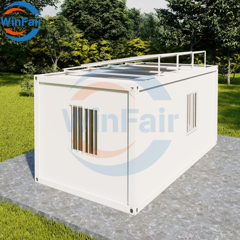 WinFair China Solar Panel Prefab Prefabricated Modular 1 Bedroom Container House Prefabricated Homes With Toilet and Shower