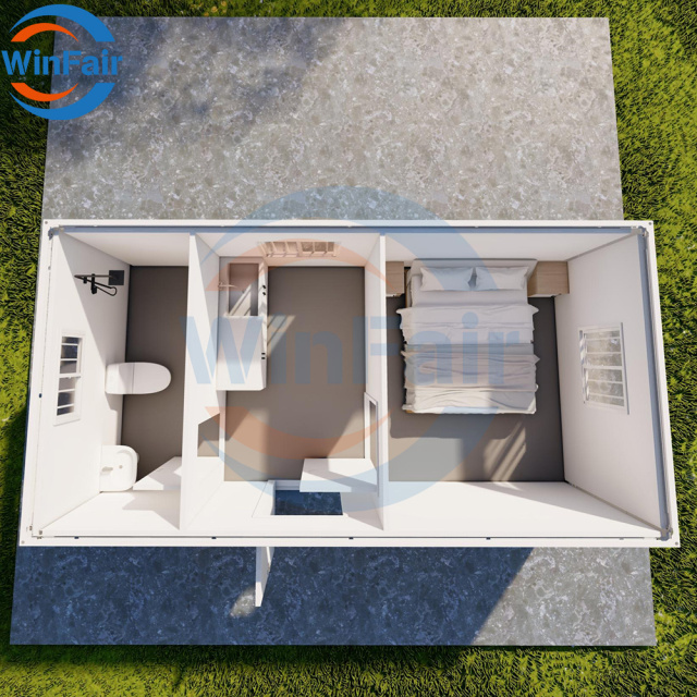 WinFair Low Cost Dismountable 1 Bedroom Prefab Container Module House Prefab With Solar Tiny Modular Prefabricated House Home