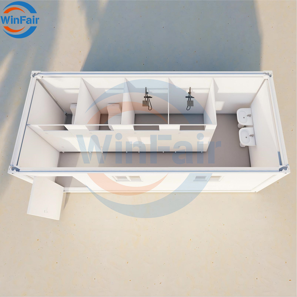 WinFair Low Cost Light Bangladesh Prefab Prefabricated Mobile Modular Folding Container Module Home House With Toilet and Shower