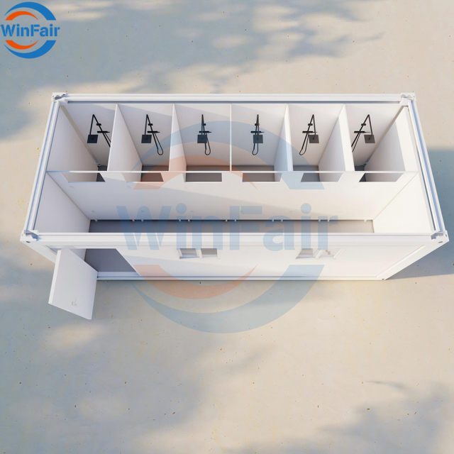 WinFair Low Cost Light Bangladesh Prefab Prefabricated Mobile Modular Folding Container Module Home House With Toilet and Shower