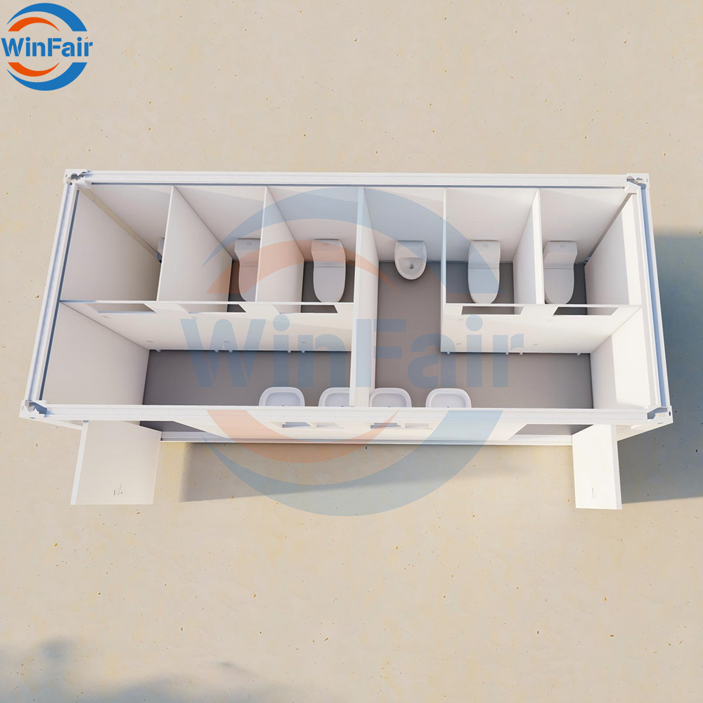 WinFair Low Cost Light Bangladesh Prefab Prefabricated Mobile Modular Folding Container Module Home House With Toilet and Shower