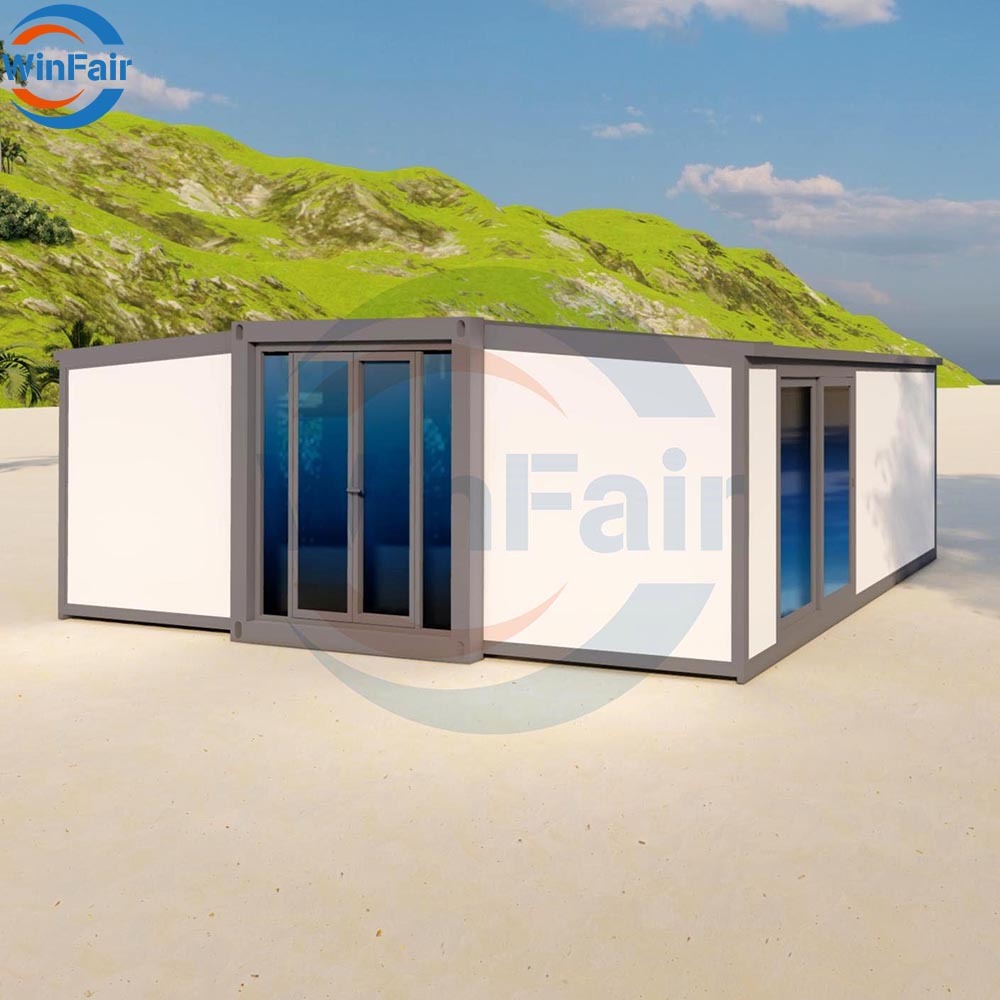 WinFair Foldable Fold Prefab Mobile Tiny Small Container Houses Modular Two Bedroom Prefabricated House India With Bathroom