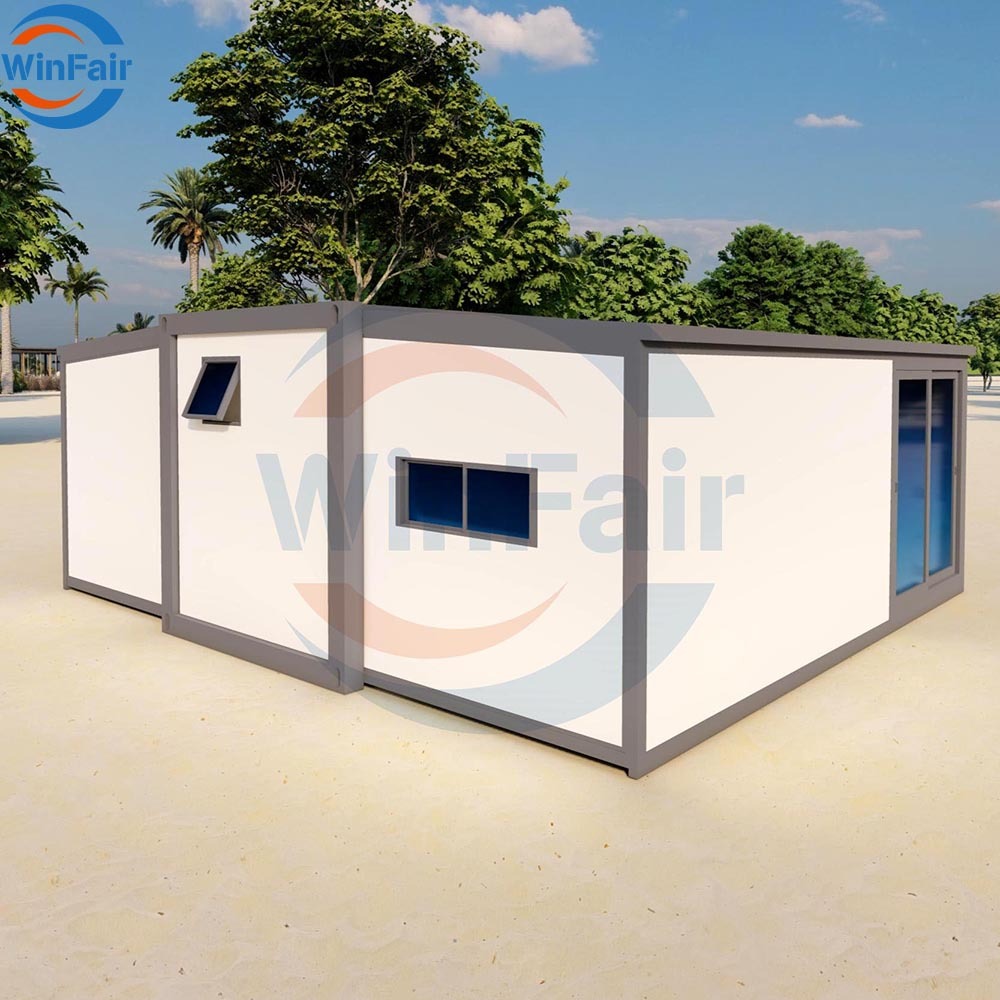 WinFair Colombia Prefabricated Pre Fab Tiny House Expandable Modular Mobile 20 Foot Container House Home 2 Bedrooms for Living