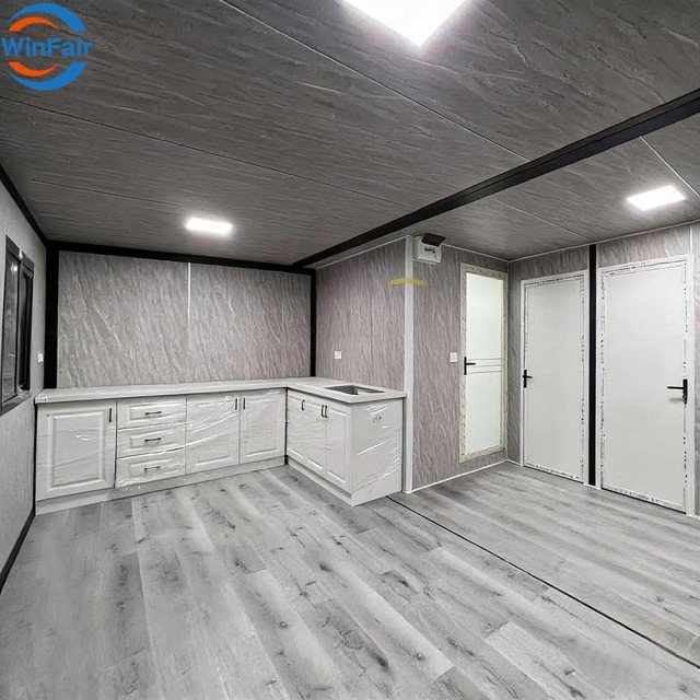 WinFair Mexico 20Ft Prefabricated Mobile Folding Modular Villa Container House 2 Bedroom Prefab Houses Homes Luxury China